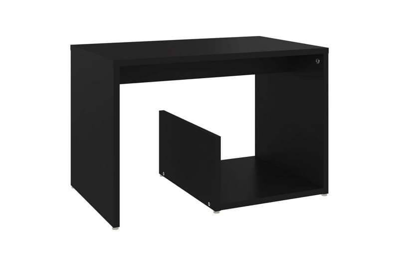 Sidebord svart 59x36x38 cm sponplate - Svart - Møbler - Bord - Avlastningsbord - Lampebord & sidebord