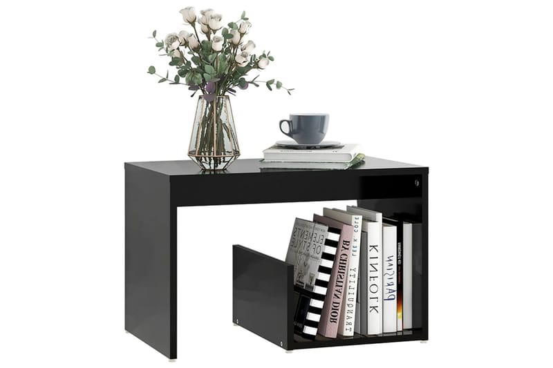 Sidebord svart 59x36x38 cm sponplate - Svart - Lampebord & sidebord - Brettbord og småbord