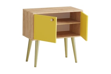 Sidobord Guld|Ek|Gul - Møbler - Bord - Avlastningsbord - Lampebord & sidebord