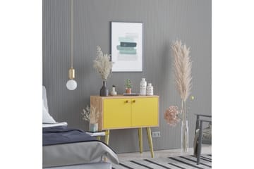 Sidobord Guld|Ek|Gul - Møbler - Bord - Avlastningsbord - Lampebord & sidebord