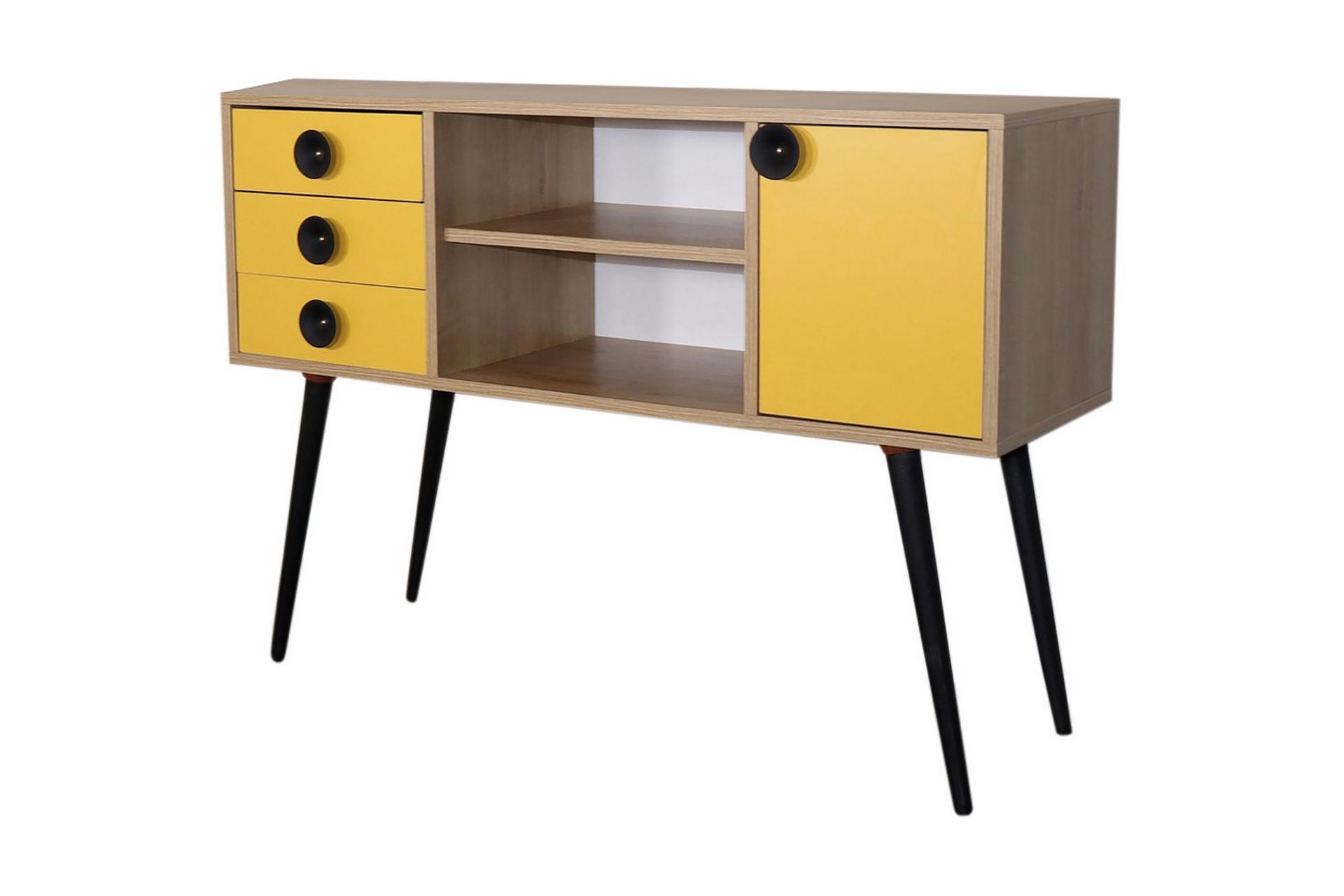 Sidobord Guld|Ek|Gul - Møbler - Bord - Avlastningsbord - Lampebord & sidebord