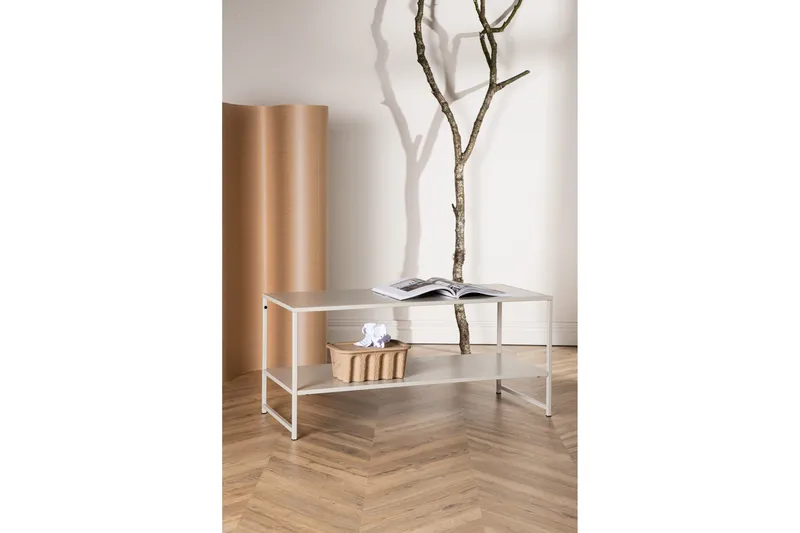 Staal Sidebord 101,6 cm - Beige - Møbler - Bord - Avlastningsbord - Lampebord & sidebord