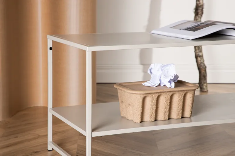 Staal Sidebord 101,6 cm - Beige - Møbler - Bord - Avlastningsbord - Lampebord & sidebord