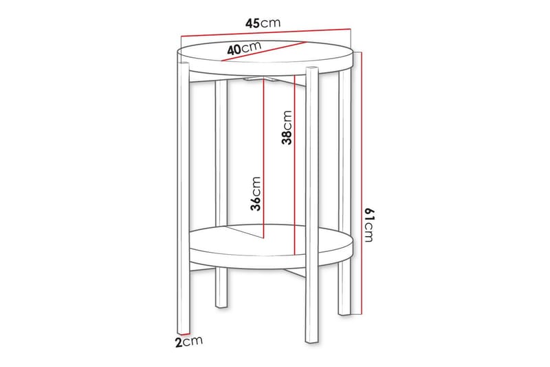 Staffin Sidebord - Hvid - Lampebord & sidebord - Brettbord og småbord