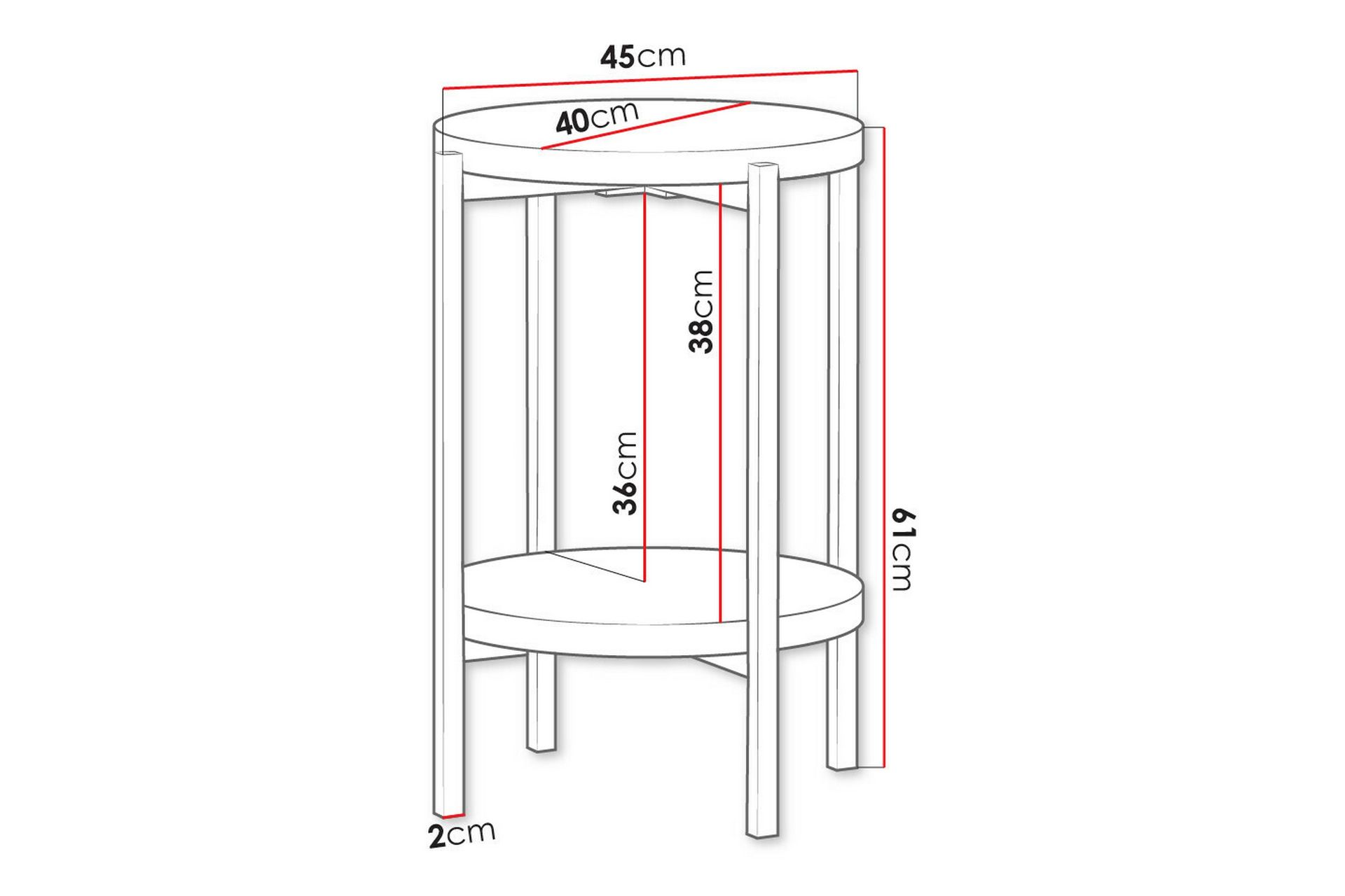 Staffin Sidebord - Svart - Møbler - Bord - Avlastningsbord - Lampebord & sidebord