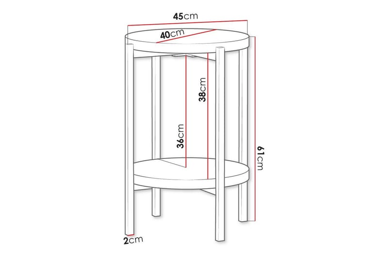 Staffin Sidobord NO_BRAND White - Møbler - Bord - Avlastningsbord - Lampebord & sidebord