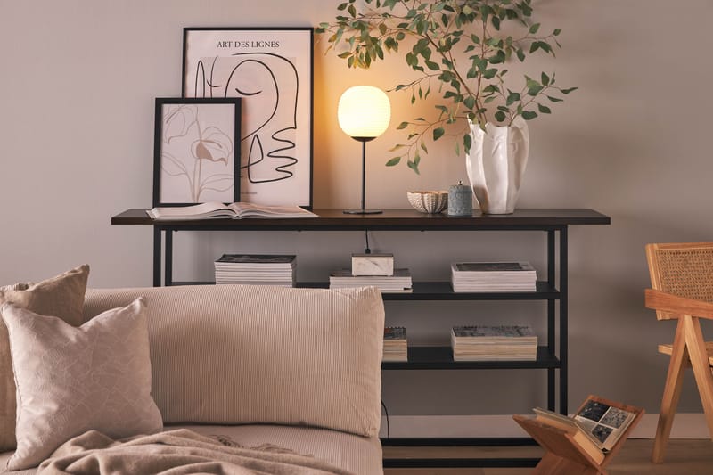 Susitana Sidebord 40 cm - Mørkebrun/Mattsvart - Møbler - Bord - Avlastningsbord - Lampebord & sidebord