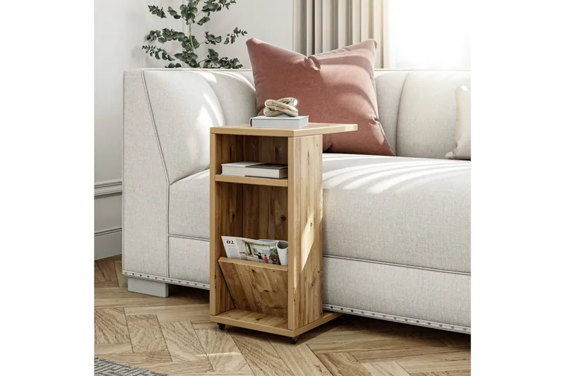 Tekel Sidebord 63 cm - Natur/Lysebrun - Møbler - Bord - Avlastningsbord - Lampebord & sidebord