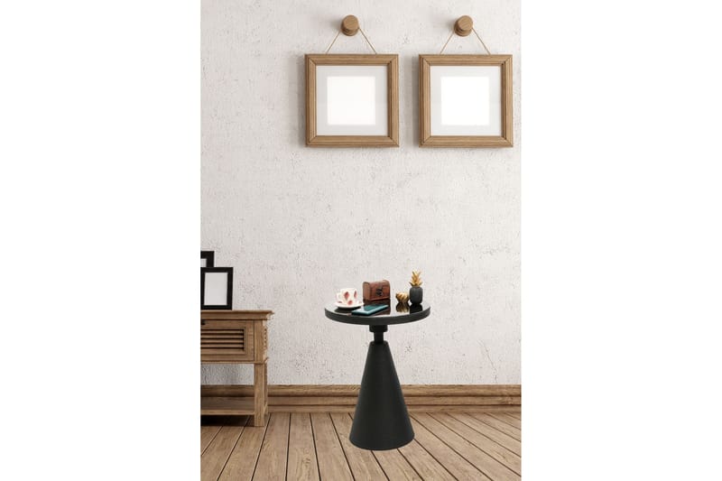 Tessandra Sidebord 42x55x42 cm Rundt - Svart - Lampebord & sidebord - Brettbord og småbord