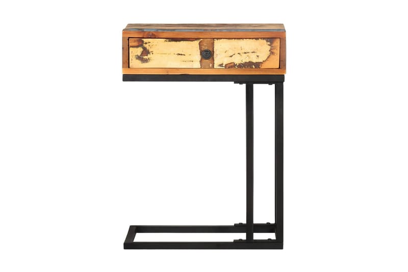 U-formet sidebord 45x30x61 cm gjenvunnet heltre - Flerfarget - Møbler - Bord - Avlastningsbord - Lampebord & sidebord