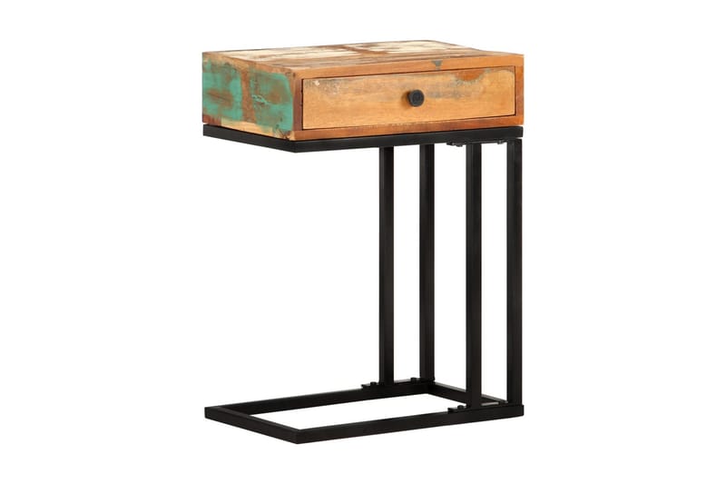 U-formet sidebord 45x30x61 cm gjenvunnet heltre - Flerfarget - Møbler - Bord - Avlastningsbord - Lampebord & sidebord