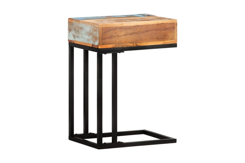U-formet sidebord 45x30x61 cm gjenvunnet heltre - Flerfarget - Møbler - Bord - Avlastningsbord - Lampebord & sidebord