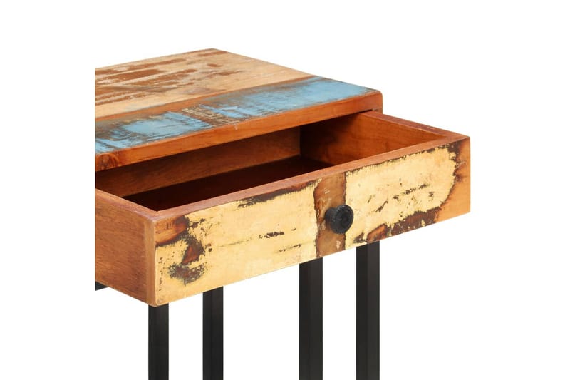 U-formet sidebord 45x30x61 cm gjenvunnet heltre - Flerfarget - Møbler - Bord - Avlastningsbord - Lampebord & sidebord