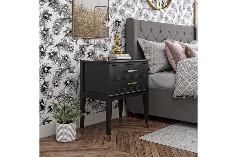 Westerleigh Avlastningsbord 60 cm Svart/Gull - CosmoLiving - Møbler - Bord - Avlastningsbord - Lampebord & sidebord