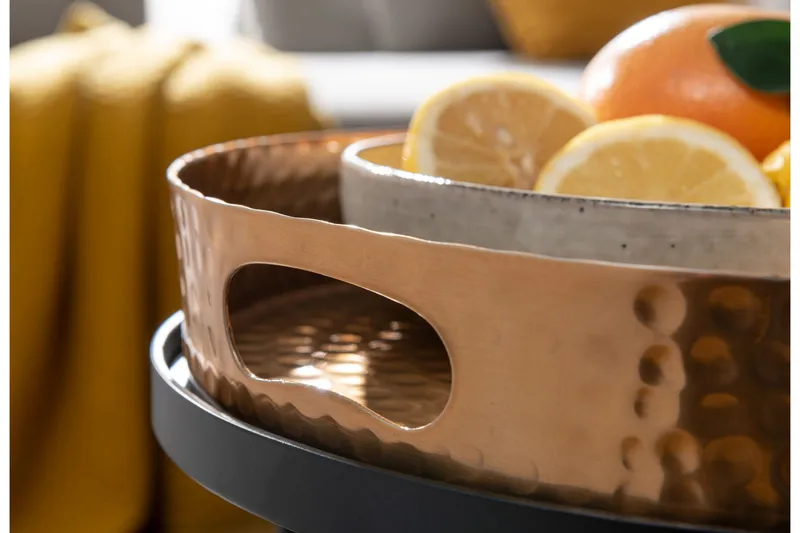 Wilhem Sidebord 33 cm Rund - Gull - Møbler - Bord - Avlastningsbord - Lampebord & sidebord