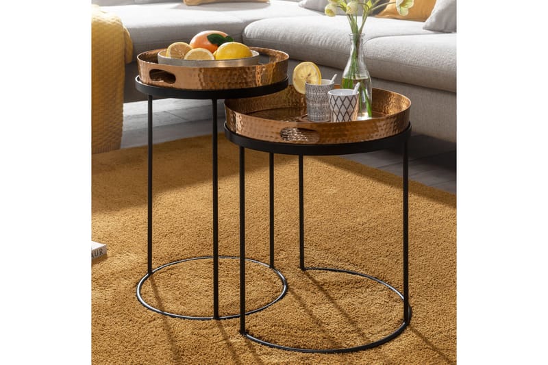 Wilhem Sidebord 33 cm Rund - Gull - Møbler - Bord - Avlastningsbord - Lampebord & sidebord