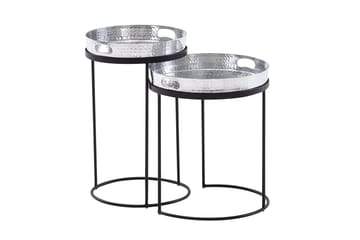 Wilhem Sidebord 33 cm Rund - Sølv - Møbler - Bord - Avlastningsbord - Lampebord & sidebord