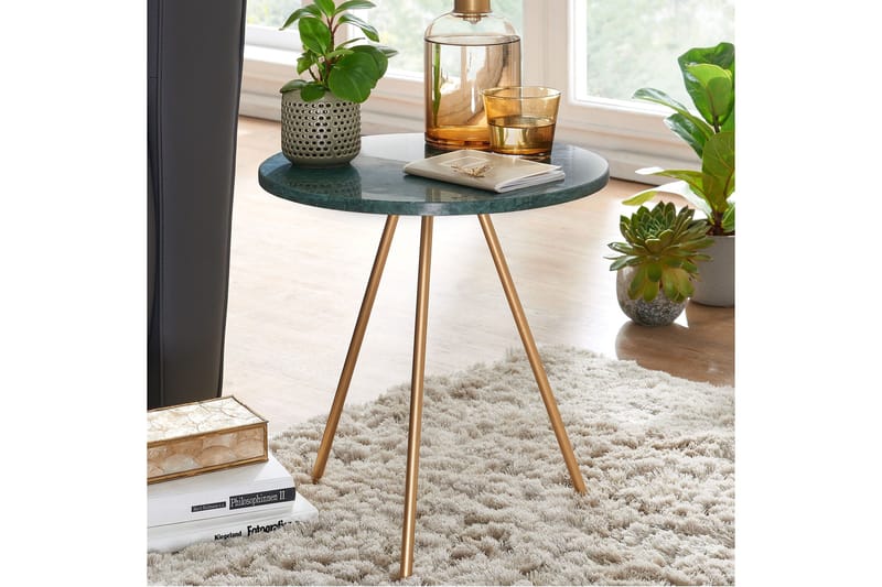 Wilhem Sidebord 38 cm Rund - Grønn - Møbler - Bord - Avlastningsbord - Lampebord & sidebord