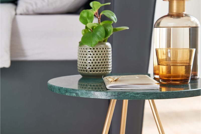 Wilhem Sidebord 38 cm Rund - Grønn - Møbler - Bord - Avlastningsbord - Lampebord & sidebord