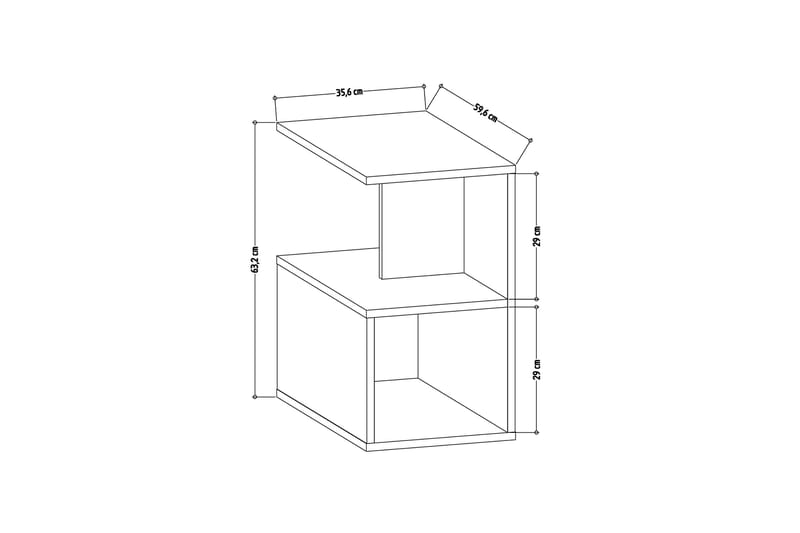 Windcrest Sidebord 60 cm - Hvit - Lampebord & sidebord - Brettbord og småbord