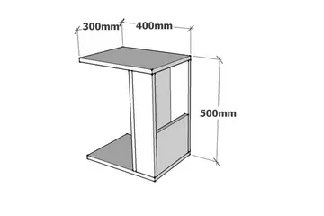 Yggersryd Sidebord 30x50x30 cm - Hvit - Møbler - Bord - Avlastningsbord - Lampebord & sidebord