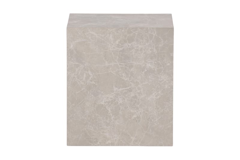 York High Travertin Sidebord 40x40x45 cm - Beige - Møbler - Bord - Avlastningsbord - Lampebord & sidebord