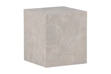 York High Travertin Sidebord 40x40x45 cm - Beige - Møbler - Bord - Avlastningsbord - Lampebord & sidebord