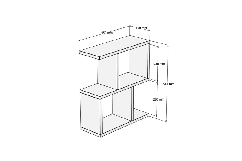 Zetti Sidebord 45x51,4x45 cm - Blå - Lampebord & sidebord - Brettbord og småbord