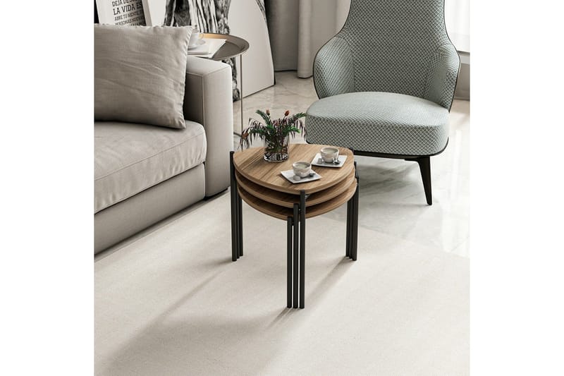 Lenny Settbord - Valnøtt - Møbler - Bord - Avlastningsbord - Settbord