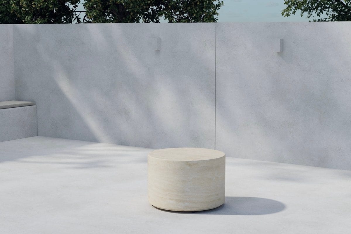 Lissabon sidebord 60 cm utendørs - Beige