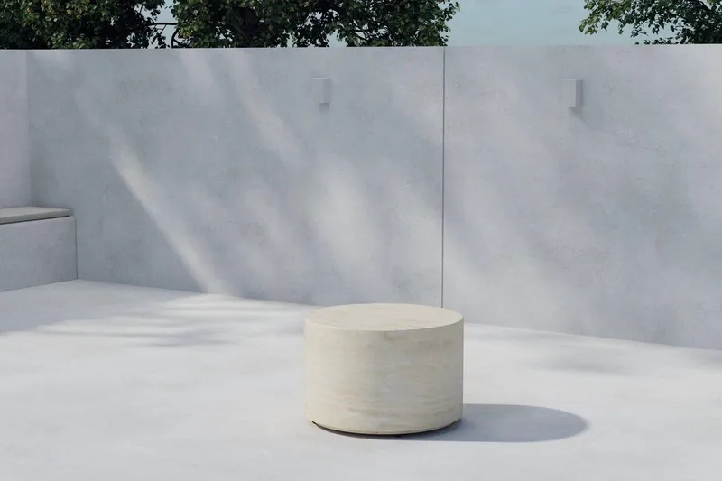 Lissabon sidebord 60 cm utendørs, Beige