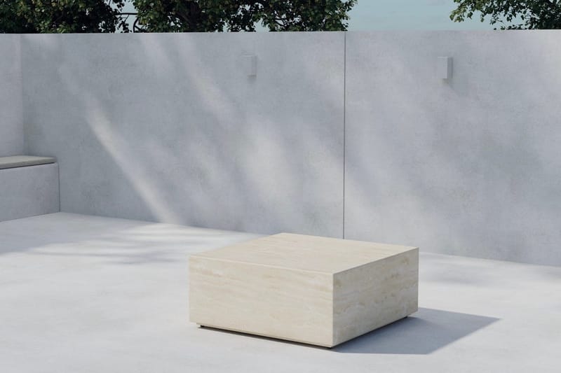 Lissabon sidebord 80 cm utendørs, Beige