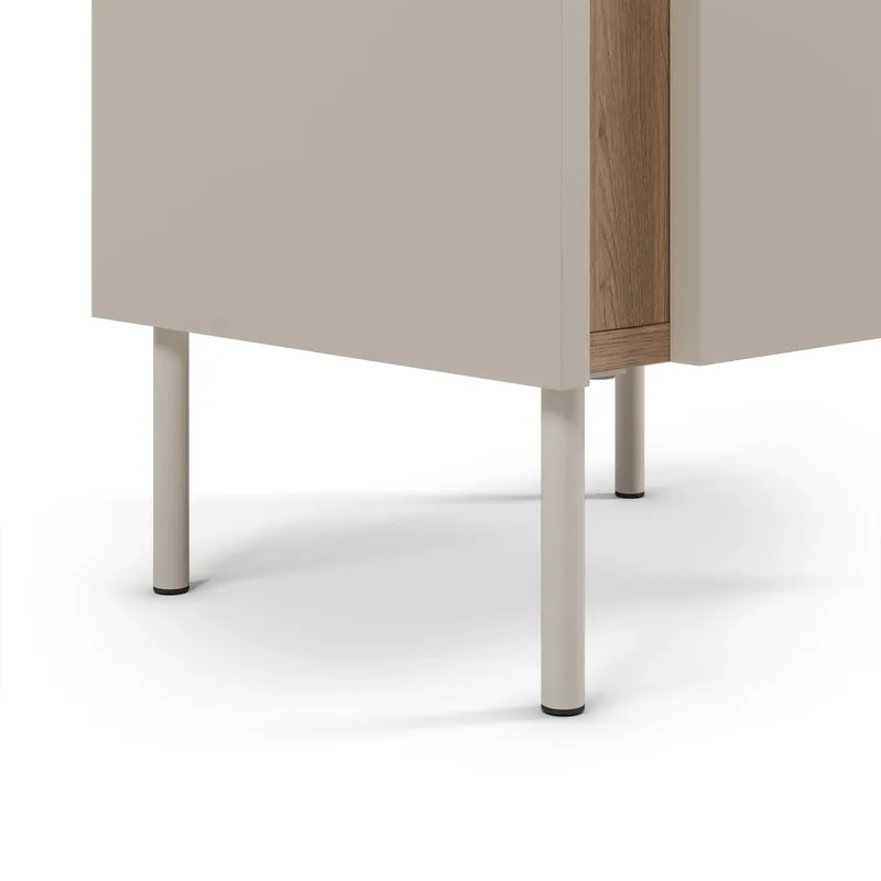 Lomar Nattbord 45,5x47,8x35 cm - Naturlig eik sandstein - Møbler - Bord - Avlastningsbord - Sengebord & nattbord
