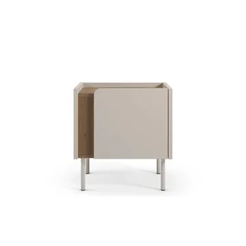 Lomar Nattbord 45,5x47,8x35 cm - Naturlig eik sandstein - Møbler - Bord - Avlastningsbord - Sengebord & nattbord