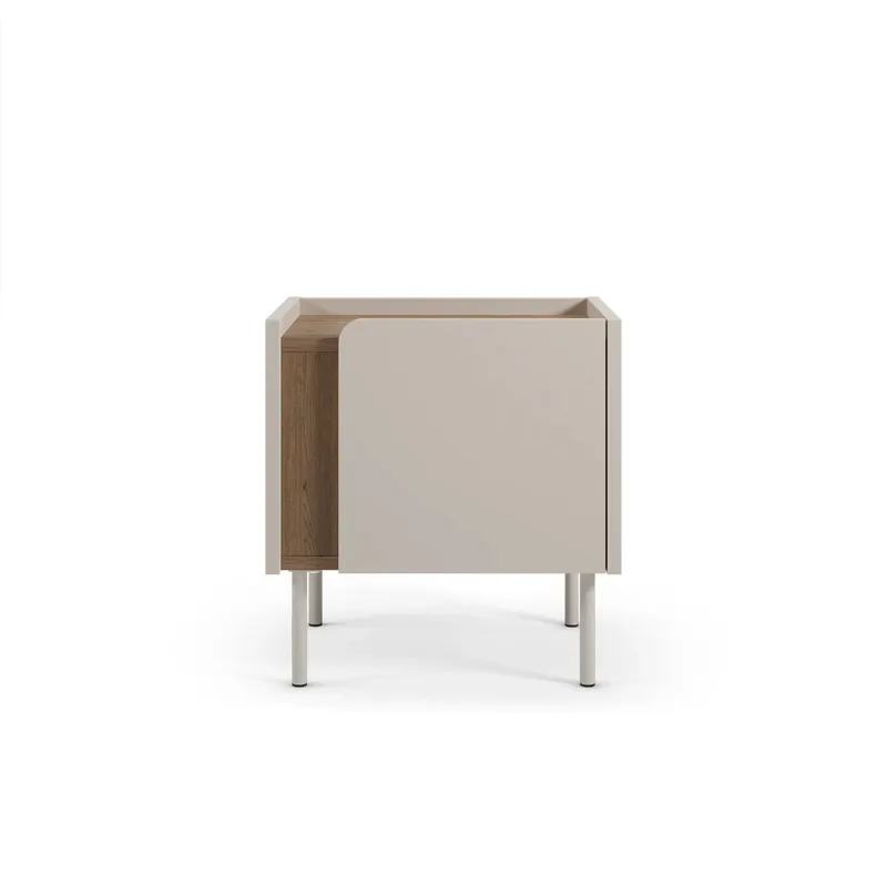 Lomar Nattbord 45,5x47,8x35 cm - Naturlig eik sandstein - Møbler - Bord - Avlastningsbord - Sengebord & nattbord