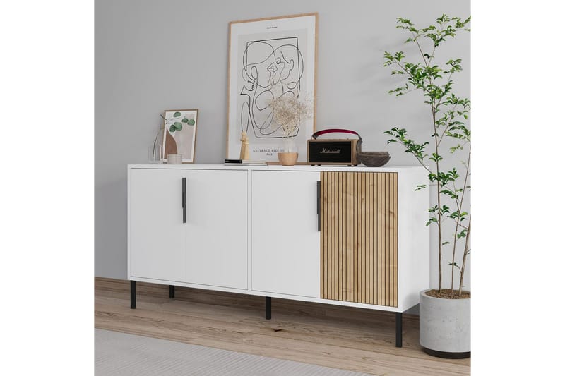 Lorien Konsollbord 150 cm - Hvit/Eik - Møbler - Bord - Avlastningsbord - Gangbord