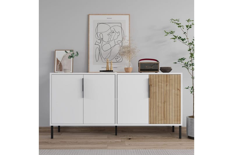 Lorien Konsollbord 150 cm - Hvit/Eik - Møbler - Bord - Avlastningsbord - Gangbord