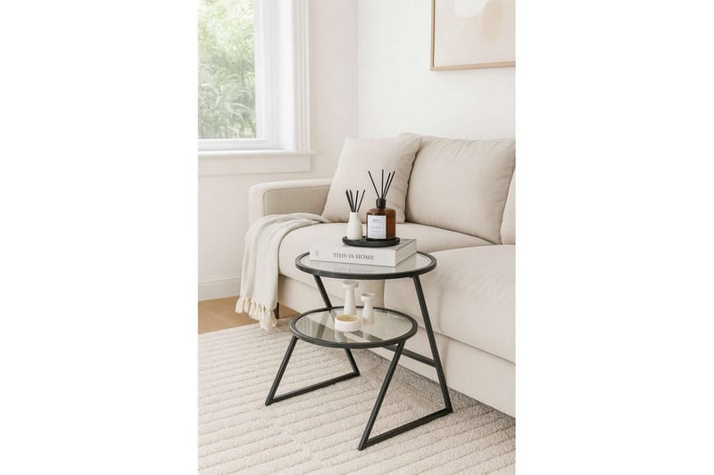 Lorigulla Sidebord 42x35 cm - Svart - Møbler - Bord - Avlastningsbord - Lampebord & sidebord