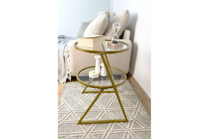 Lorigulla Sidebord 42x42 cm - Gull - Møbler - Bord - Avlastningsbord - Lampebord & sidebord