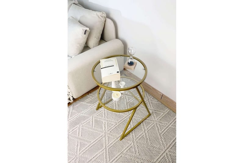 Lorigulla Sidebord 42x42 cm - Gull - Møbler - Bord - Avlastningsbord - Lampebord & sidebord