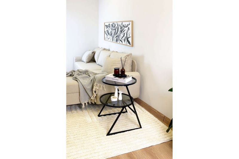 Lorigulla Sidebord 42x42 cm, Svart/Grå