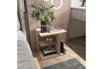 Lorik Nattbord 45 cm - Beige - Møbler - Bord - Avlastningsbord - Sengebord & nattbord