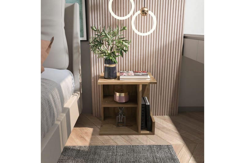 Lorik Nattbord 45 cm - Eik - Møbler - Bord - Avlastningsbord - Sengebord & nattbord