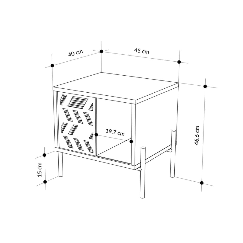 Losina Nattbord 45 cm - Hitit - Møbler - Bord - Avlastningsbord - Sengebord & nattbord