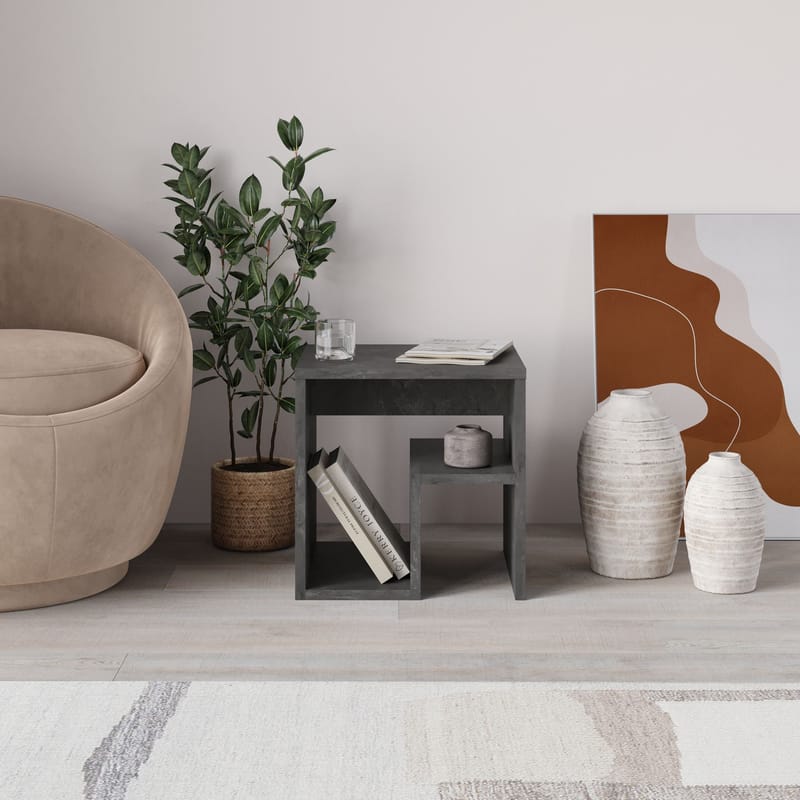 Lumira Sidebord 40 cm - Retro Grey - Møbler - Bord - Avlastningsbord - Lampebord & sidebord