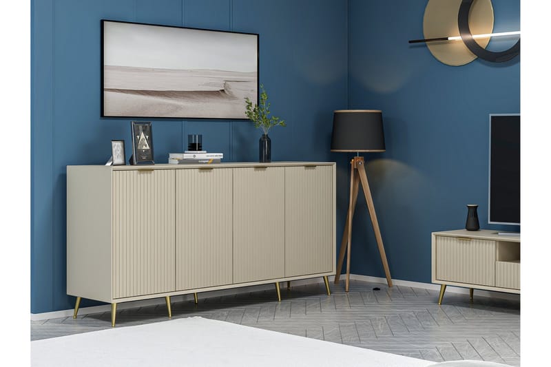 Luxe Konsollbord 180 cm - Sandstein - Møbler - Bord - Avlastningsbord - Gangbord