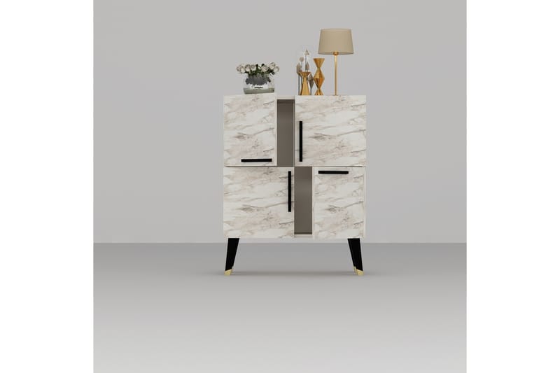 Makro Konsollbord 70 cm - Hvit/Svart - Møbler - Bord - Avlastningsbord - Gangbord