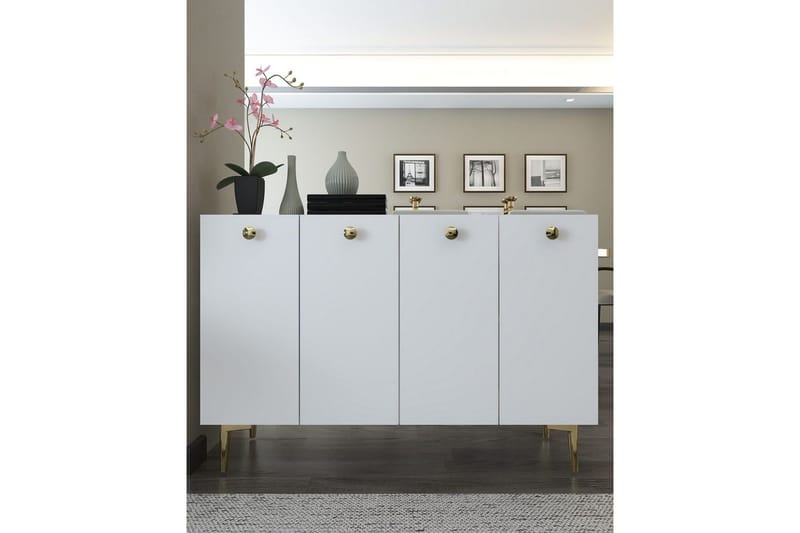 Mangvar Konsollbord 120 cm - Hvit/Gull - Møbler - Bord - Avlastningsbord - Gangbord