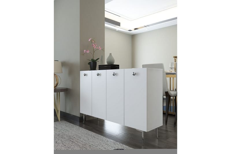 Mangvar Konsollbord 120 cm - Hvit/Sølv - Møbler - Bord - Avlastningsbord - Gangbord