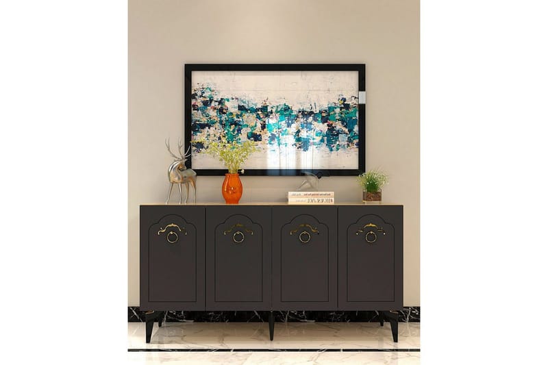 Maren Konsollbord 150 cm - Eik/Antrasitt - Møbler - Bord - Avlastningsbord - Gangbord